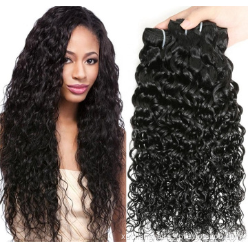 Braziliaanse Remy Hair Extension 3 bundels met 4*4 kanten frontale kinky krullend menselijk haar inslag natuurlijke kleur 1B haarbundels